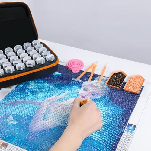 LYMUSUMI 30 Slots Diamond Art Storage Containers Painting Accessories Tools - Image 7