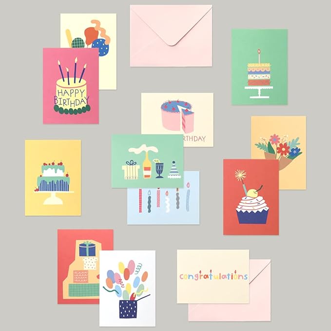 Monolike Day-by-day Card, This is for you - Mix 36 Mini Single cards, 36 envelopes, 36 stickers Package