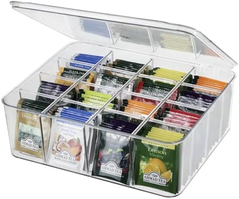 ZEXALOR Socks Underwear Drawer Organzier Dividers, 16 Compartment Removable Divided Plastic Storage Bin with Lid, Storage Organizer for Scarves Ties Bras, Clear Dresser Drawer Organizers - Image 6