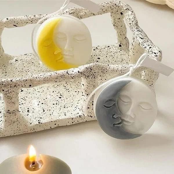 Candle Molds - Silicone Mold for Candles Making, DIY 3D Moulds for Soy Wax, Beeswax, Scented Candle, Valentine's Day Gifts (Moon) - Image 7