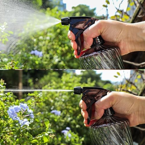 OFFIDIX Fine Mist Plant Mister,Handheld Pressure Glass Spray Bottles,0.45L/15.22oz Watering Can with Adjustable Nozzle for Outdoor Indoor Gardening and Cleaning Work(Diagonal Gray) - Image 6