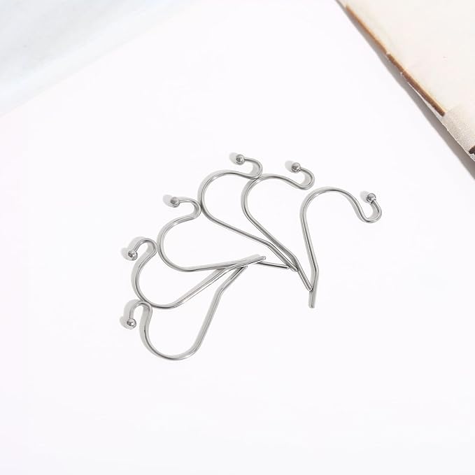 6pcs 20G Pure Titanium Earrings Hooks Ball Dot Ear Wires Hypoallergenic DIY Earrings Findings for Jewelry Making