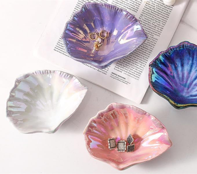Ceramic Shell Jewelry Tray,Ring Holder,Trinket Dish,5.75 Inch - Image 7