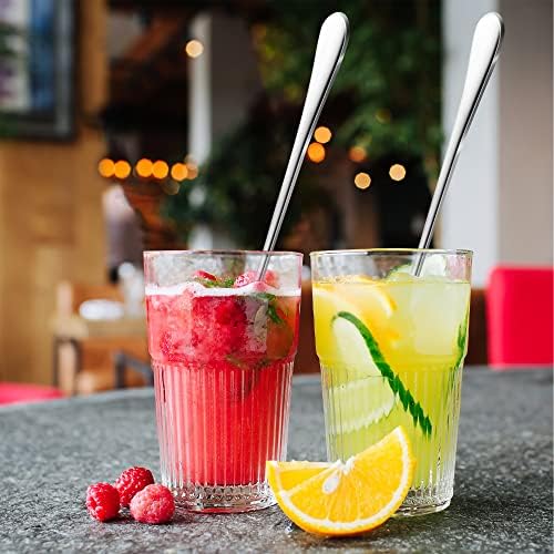 9" Ice Cream Spoons Long Handle Iced Tea Spoons Thicken Heavy Duty 2Pcs - Image 7