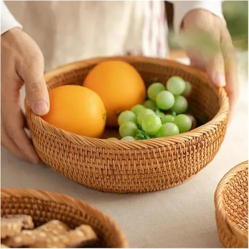 Handwoven Wicker Baskets Set handwoven wicker baskets are beautifully crafted to bring stylish touch to your home. Perfect for organizing daily items to any space. (Large) - Image 4