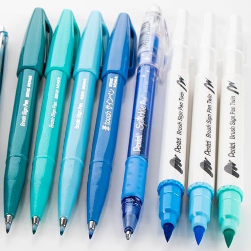 Pentel Carrie Walker In My Feels Journaling Writing and Journaling Kit, Gel Pens/Markers/Brush Pens Variety, 14 pieces - Image 5