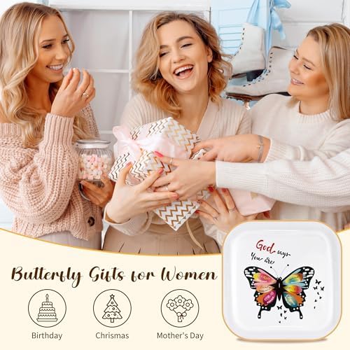 Birthday Gifts for Women Butterfly Jewelry Dish Scripture Christian Gifts - Image 7