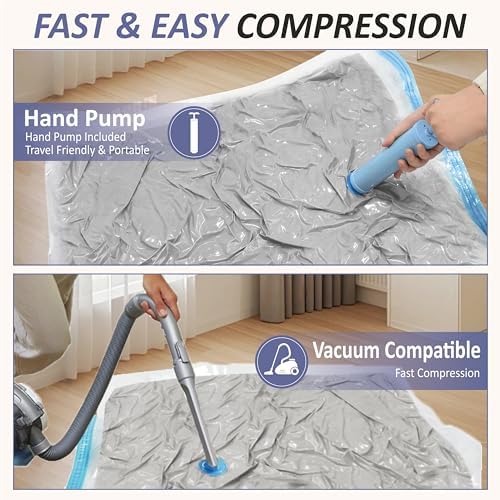 Vacuum Storage Bags with Hand Pump, Vacuum Seal Space Saver Bags,25 Combo - Image 6