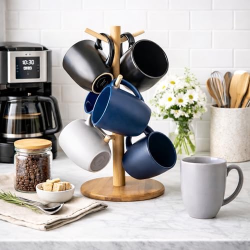 AmorArc 12oz Coffee Mugs Set of 6, Ceramic Coffee Cups Set - Image 7