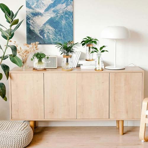 6 Pcs Plants Propagation Stations Glass Planter Terrariums with Wooden Lid and Bamboo Stand Desktop Propagation Vases Jars for Plant Growing Hydroponic Home Office Tabletop Garden Decoration - Image 6