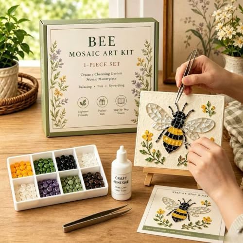 Sea Glass Art Kit - DIY Fun Craft Kit for Adults, Beginner Friendly (BEE) - Image 3