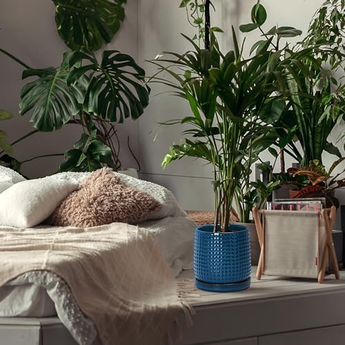 D'vine Dev Beaded Ceramic Planter Pots, 4/6 in, Midnight Blue, 27-D-U-3 - Image 7