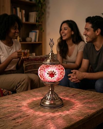 Ottoman Mosaics Turkish Mosaic Lamp Kit | DIY Art & Craft Project for Adults | Make Your Own Handmade Lamp (Pink) - Image 4
