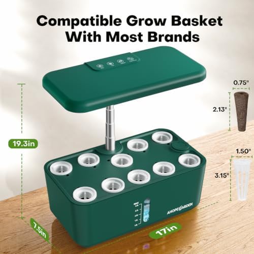 Ahopegarden Hydroponics Growing System: 10 Pods Indoor Herb Garden with LED - Image 7