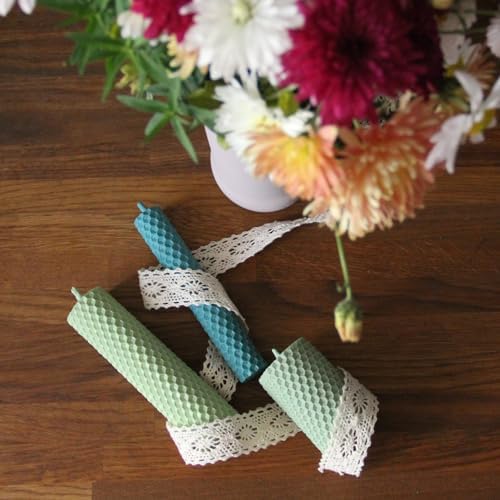 CraftersAvenue Beeswax Candle Making Kit - 12 Beeswax Sheets for Candle Making - Size 5 x 8 in - Shades of Green - Make Your Own Rolled Candle - Image 5