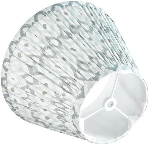 GO&SO Small Pleated Lamp Shades Set of 2 Mini,5"×9"×6.4" Bell Shade Floral - Image 6