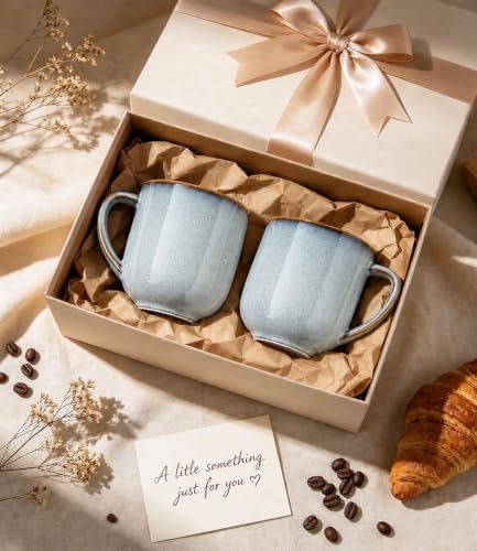 LERATIO Ceramic Coffee Mugs Set of 6,12oz Handmade Coffee Mugs Set - Image 7