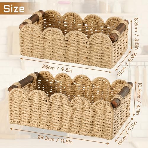Wicker Baskets for Organizing Toilet Paper Storage Basket - Image 7
