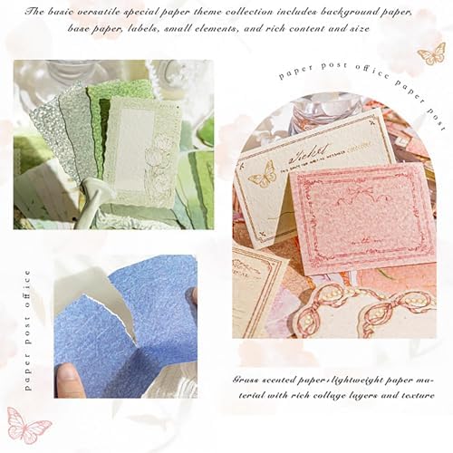 100 Sheets Vintage Scrapbook Papers Journaling Scrapbooking Supplies Kit - Image 7