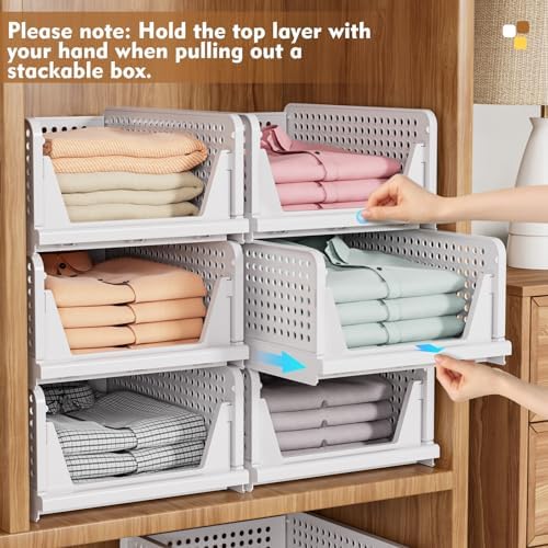 5 Pack Closet Organizer Basket, Closet Organizers and Storage, Yellow - Image 6