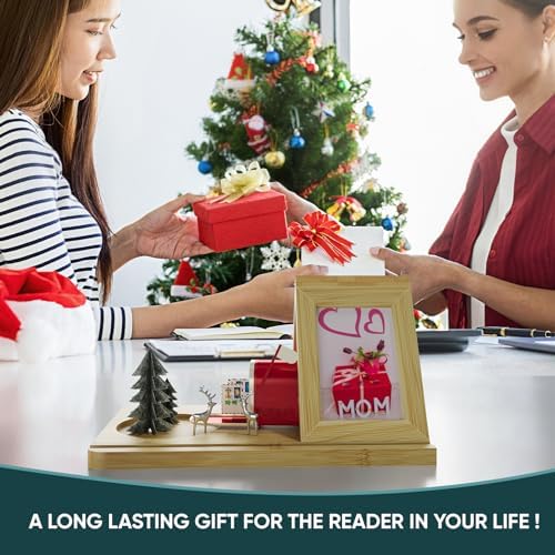 Semiocthome Picture Frame Phone Docking Station with Book Rest, Desk Nightstand Organizer, Present for Men Birthday Anniversary Ideas - Image 7