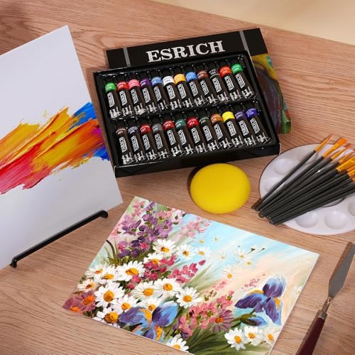 ESRICH Acrylic Paint Set with 24 Colors, Art Painting Supplies Kit - Image 7