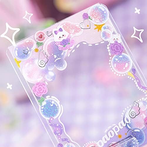 Doraking Colorful Sticker Book, 50 Sheets Shiny Love Bubble Heart Butterfly Ribbon Cute Stickers for Junk Journal Arts Craft Greeting Cards Scrapbook Supplies Home Decoration, DIY Deco Stickers (A) - Image 6