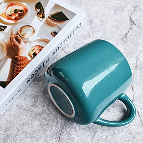 Bosmarlin Large Glossy Ceramic Coffee Mug, Tea Cup for Office and Home, 18 oz, Suitable for Dishwasher and Microwave, 1 Pack (Aquamarine) - Image 6