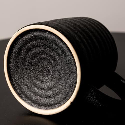 15.5oz Large Heavyweight Ceramic Mug, Reactive (Matte Black) - Image 6