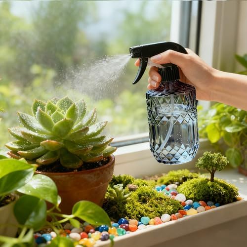Glass Plant Spray Bottle, 15oz, Dark Grey, Adjustable Nozzle - Image 6