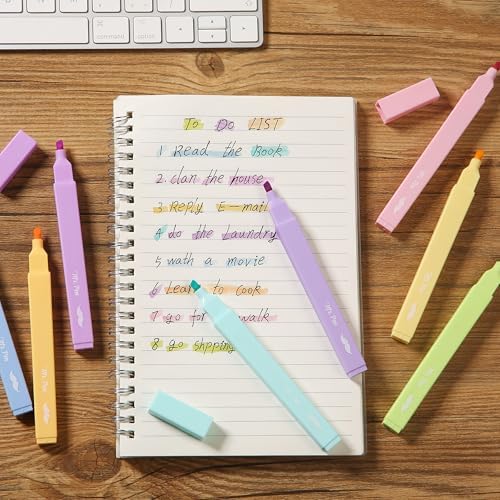 Mr. Pen- Aesthetic Highlighters No Bleed, 8 Pack, Assorted Colors | Chisel Tip, Cute Highlighters Assorted Colors for Journaling, Highlighting, Underlining, Fast Dry, Back to School Supplies - Image 7