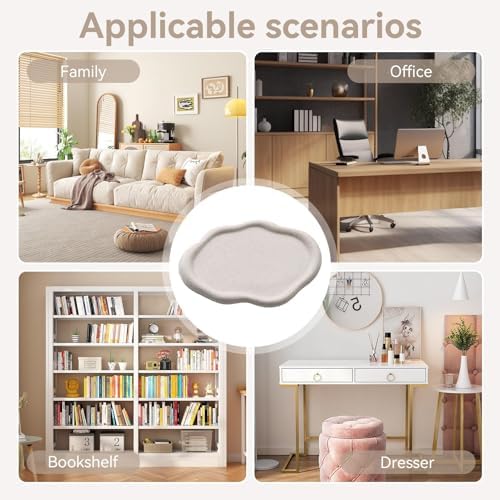 Jewelry Tray Holder, Cloud Trinket Dish Chubby Ceramic Jewelry Tray Cloud Cute Shape Trinket Dish Ring Holder Organizer Room Decor Aesthetic, White, Medium - Image 6