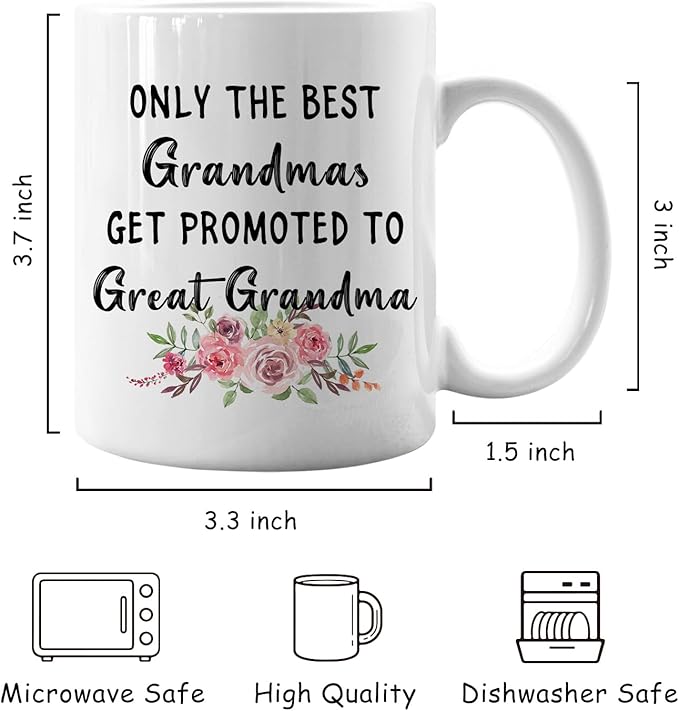 IWXYI Pregnancy Announcement Gifts for First Time Great Grandma,New Great Grandmother Gifts,Great Grandma Mug,Great Grandma Coffee Mugs 11 Ounce,Presents For Great Grandma Pregnancy Announcement