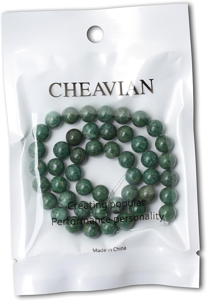 45PCS 8mm Natural African Jade Gemstone Round Loose Beads for Jewelry Making DIY Findings 1 Strand 15"