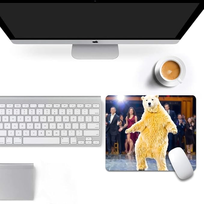 Bear Texture Mouse pad, Square Waterproof and Anti Slip Mouse pad for Office laptops