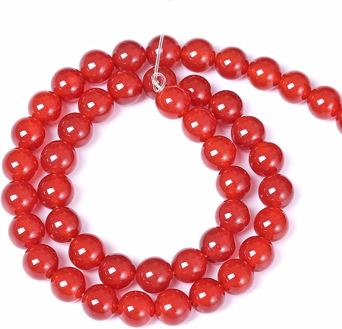 6MM 60PCS Natural Stone Red Agate Loose Beads for Jewelry Making DIY Bracelet Semi Precious 1 Strand