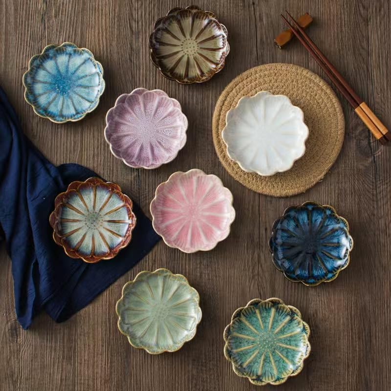 JAMEND CLXP Lotus Ring Holder Dish Small Indoor Ash Tray, Ceramic Dessert Plate Trinket Jewelry Holder Organizing Necklace Earrings for Parents Friends Sister, Blue. All Jewelries Are NOT Included. - Image 7