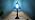Tiffany Style Table Lamp Blue Rippled Stained Glass Lamp 14 Inch - Image 7
