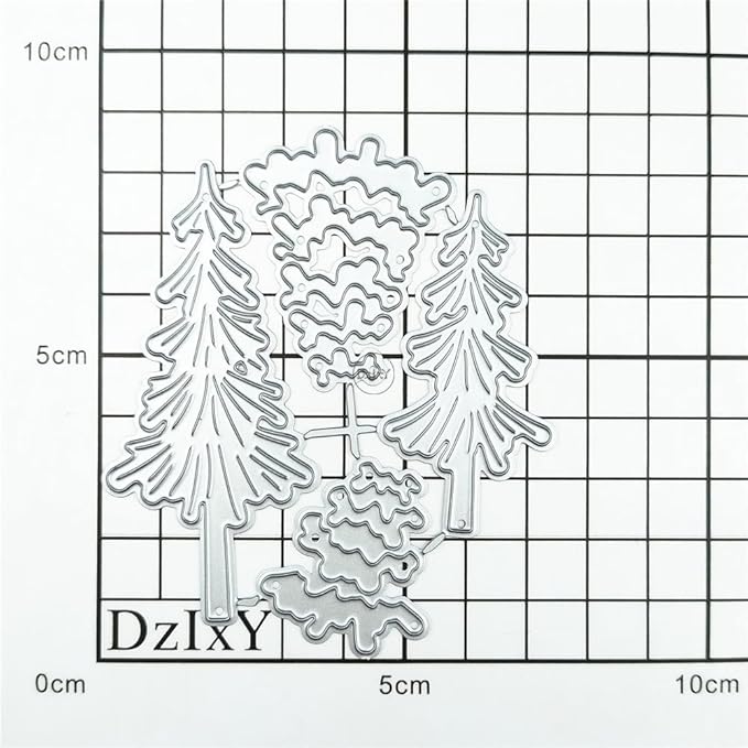 DzIxY Shadow Snowflake Pine Trees Metal Cutting Dies for Card Making Kit Embossing Paper Die Cuts Set Scrapbook Stencils Supplies Machine Templates