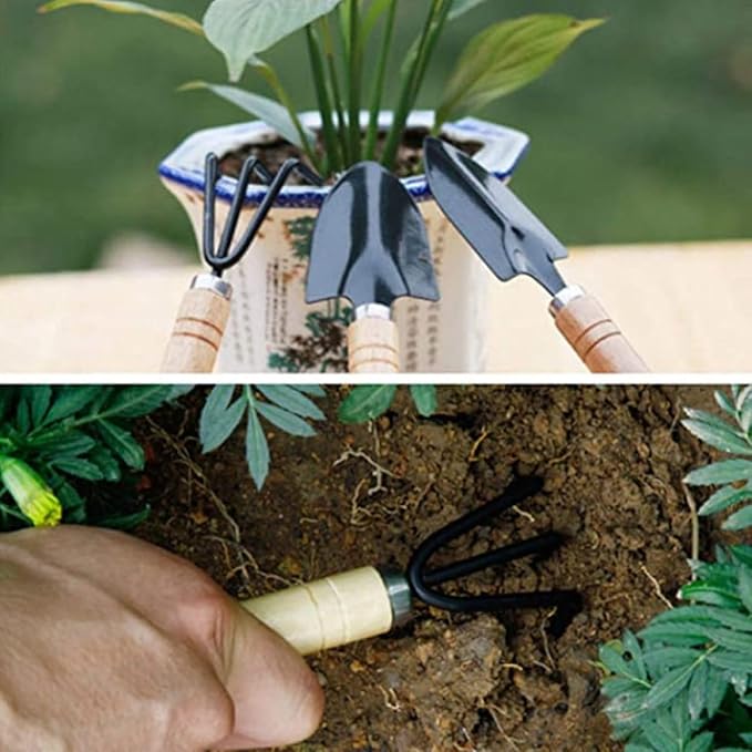 Kisangel 10Pcs Bonsai Gardening Tool Mini Succulent Planting Kit Hand Transplanting Accessories for Indoor Garden Care