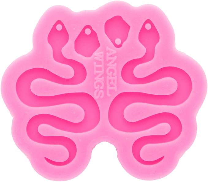 shining queen 103Pcs Snake Shape Resin Earring Mold Silicone Resin Jewelry Molds 3 Pair Epoxy Resin Casting Molds for Women Earring Crafts Including 100 Earring Accessories DIY Necklace Pendant