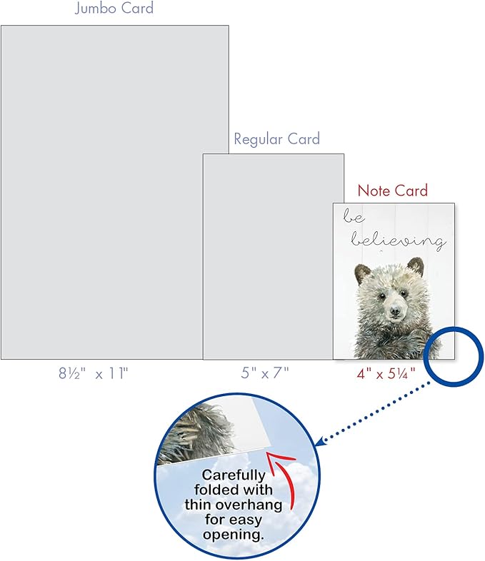 The Best Card Company - 20 Bulk Animal Note Cards Blank (4 x 5.12 Inch) - Fun Assorted Notecards with Envelopes (10 Designs, 2 Each) - Be Wild AM9543OCB-B2x10