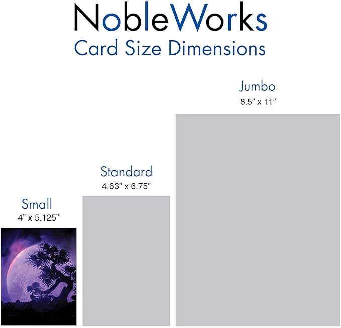 The Best Card Company - 20 Landscape Nature Note Cards Blank (4 x 5.12 Inch) (10 Designs, 2 Each) - Moonshine AM7169OCB-B2x10