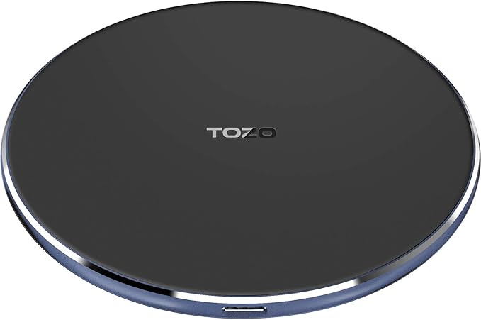 TOZO 2025 W1 New Anti-Slip Wireless Charger 15W Max Fast Wireless Charging Pad Compatible with iPhone 17/16/16 Plus/16 Pro Max /15/14/13/SE Series, Samsung Galaxy S25/S24/S23 Series, Royal Blue