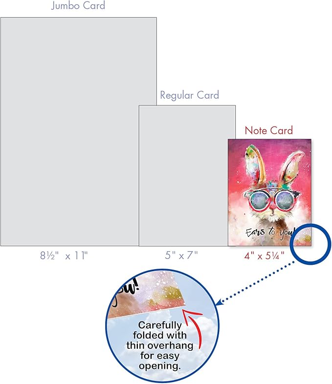 The Best Card Company - 20 Assorted Bulk Animal Cards Boxed (4 x 5.12 Inch) (10 Designs, 2 Each) - Sassy Animals AM8850OCB-B2x10