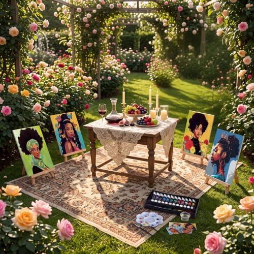 Cholemy 148 Pcs 24 Set Pre Drawn Canvas Paint Kit Adults, Artistic Women - Image 6