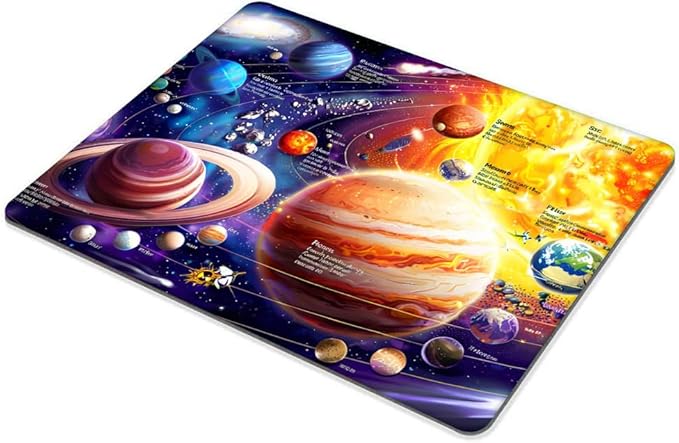Square Mouse Pad Solar System Space,Gaming Mouse Pads for Desk,Soft Computer Waterproof Non-Slip Mouse Mat
