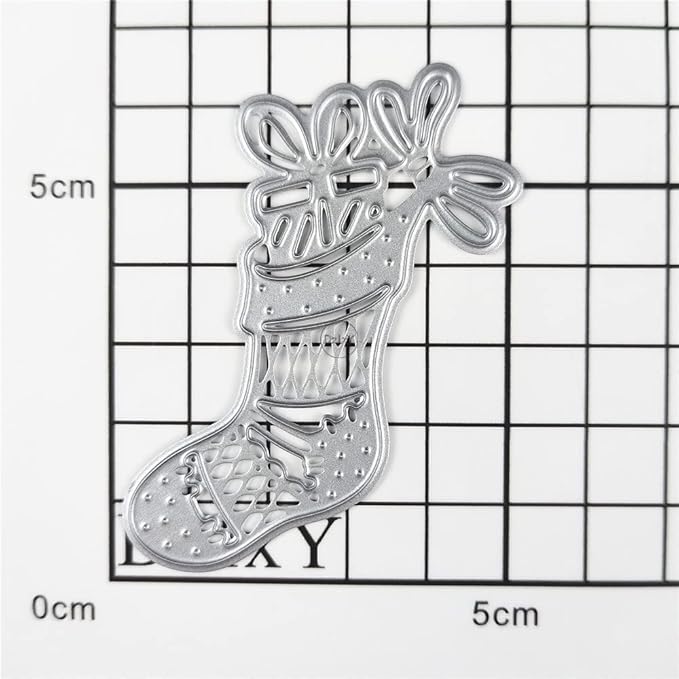 DzIxY Beautiful Christmas Socks Metal Cutting Dies for Card Making Embossing Paper Die Cuts Sets Album Scrapbooking Templates Stencils Storage Pockets