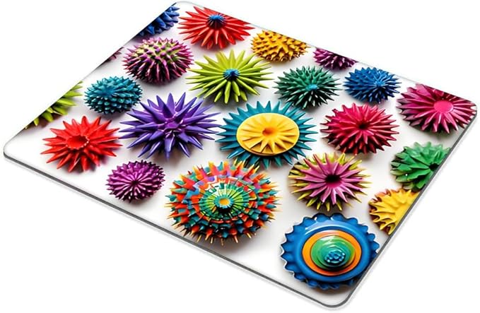 Square Mouse Pad Colorful sea Urchin,Gaming Mouse Pads for Desk,Soft Computer Waterproof Non-Slip Mouse Mat