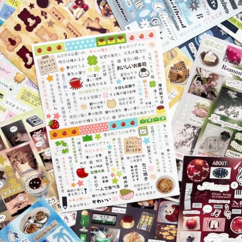 Japanese Stickers for Journaling Supplies,Desserts Stickers Book for DIY - Image 6